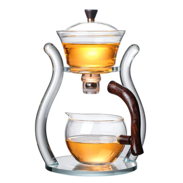 Magnetic Rotating Glass Teapot