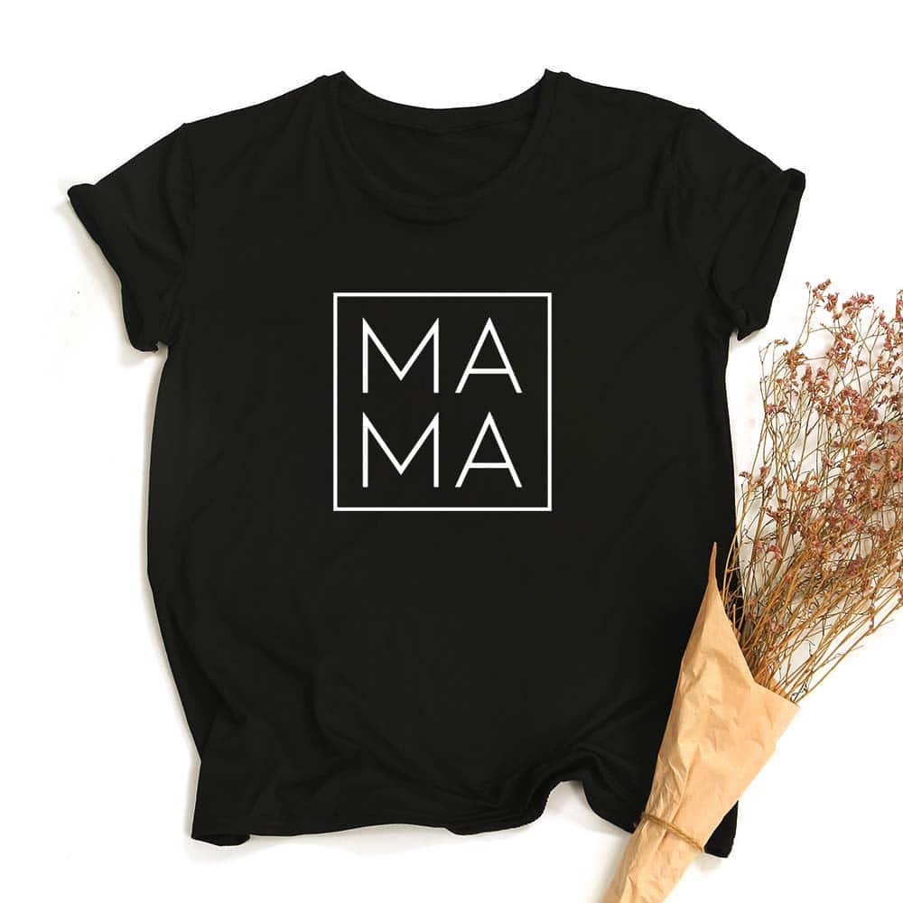 Mama Svg Print Women Summer T-shirt