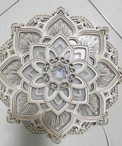 Handmade Wooden Mandala Wall Lamp