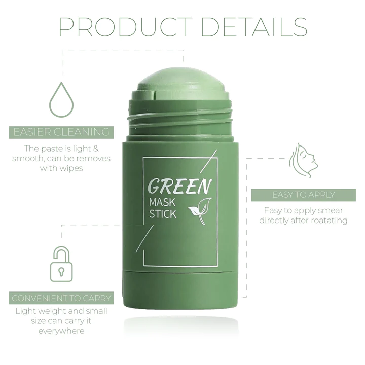 Greenď¸ Detoxifying Clay Stick Mask