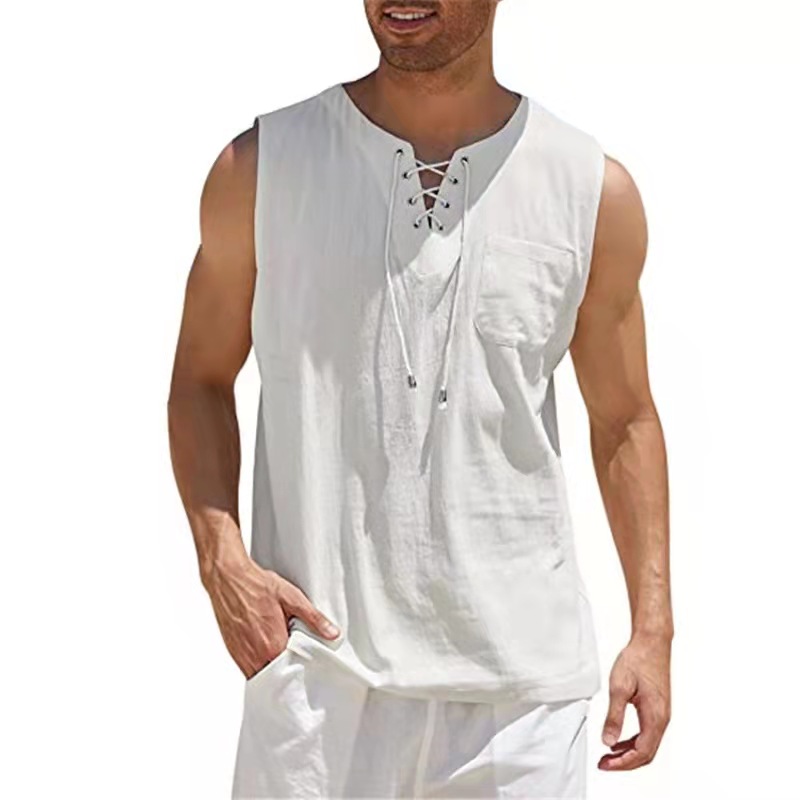 Men's Cotton Linen Tank Tops