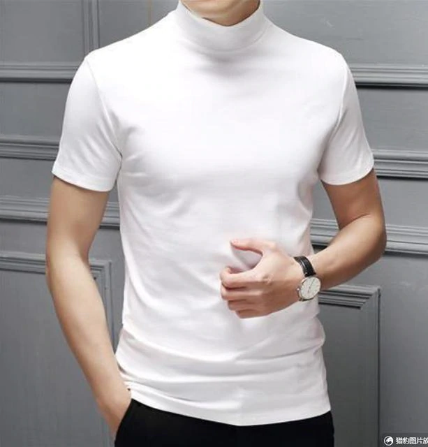 Men's High Neck Slim Fit T Shirt