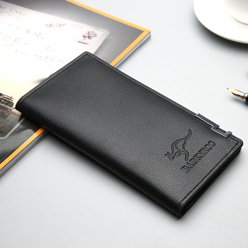 Mens Long Leather Wallet