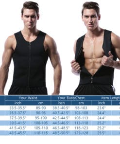 Men's Zipper Neoprene Sauna Vest