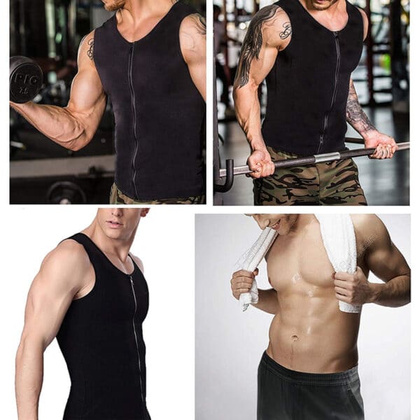 Men's Zipper Neoprene Sauna Vest