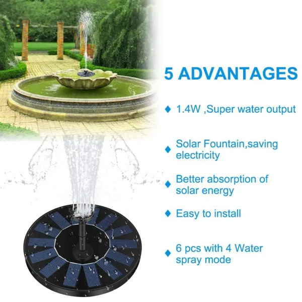 Solar Powered Water Fountain