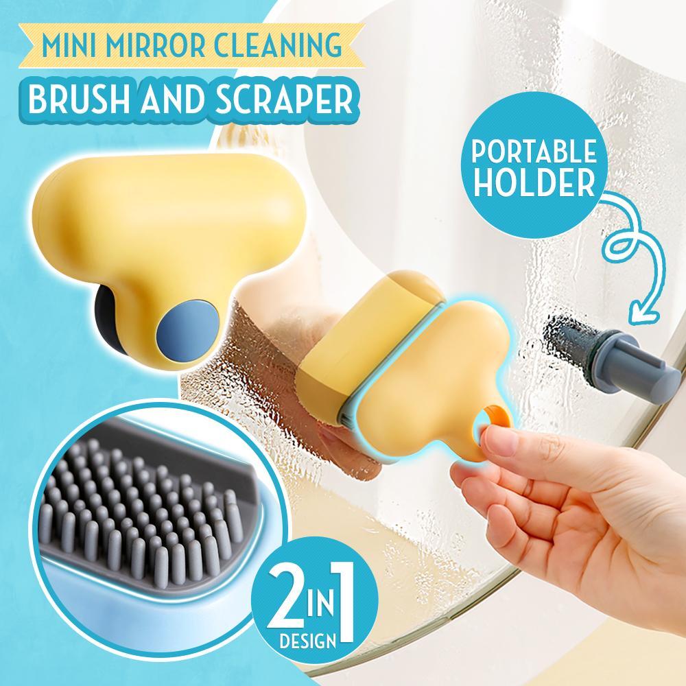 Mini Mirror Cleaning Brush And Scraper