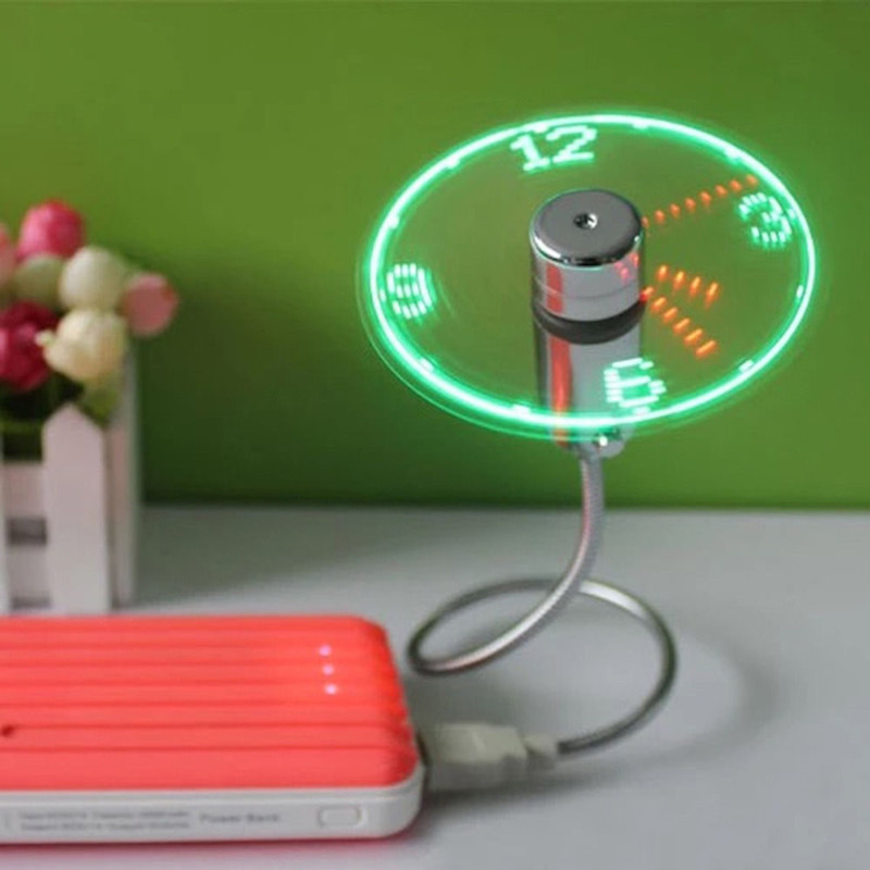 USB Mini Led Fan Clock