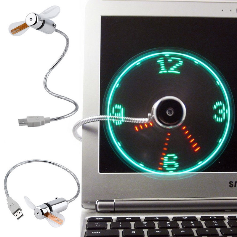 USB Mini Led Fan Clock