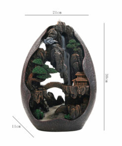 Waterfall Incense Burner with Mountain River