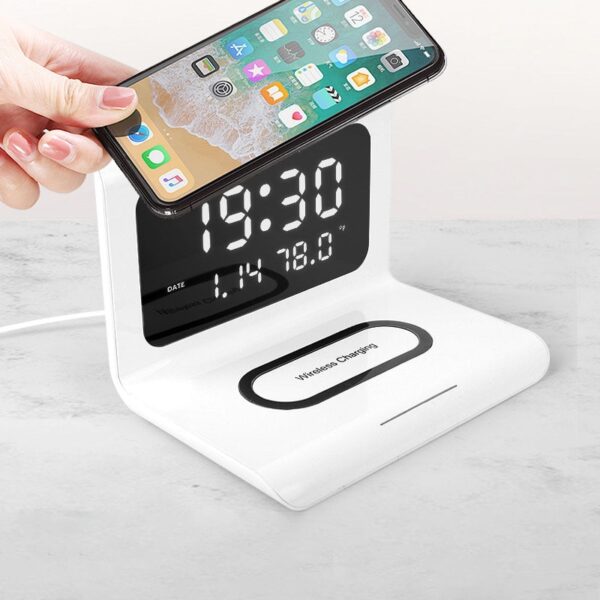 Multifunction Wireless Charging Clock