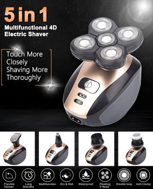 Multifunctional 4D Electric Shaver