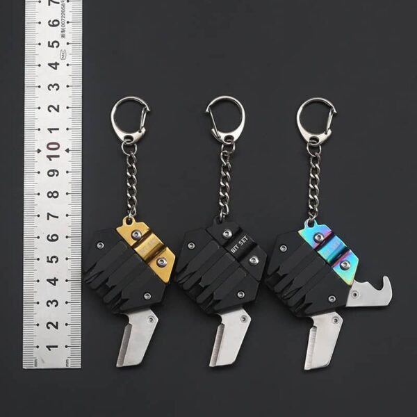 Multifunctional Hexagon Outdoor Keychain Tool