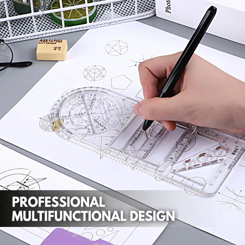 Multifunctional Student Math Ruler