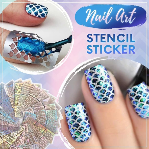 Nail Art Stencil Sticker 144 stickers