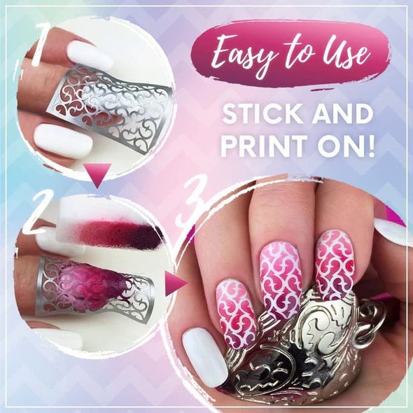 Nail Art Stencil Sticker 144 stickers