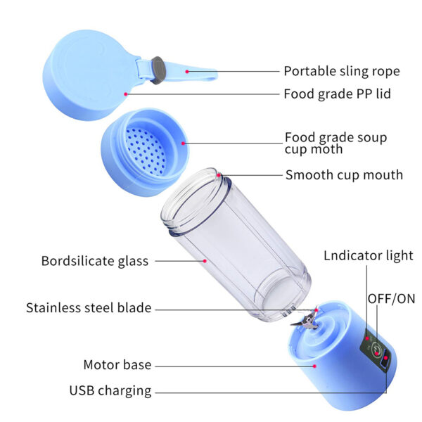 Rechargeable Portable Electric Juice Blender