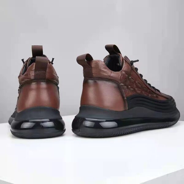 Mens Leather Casual Sneakers Shoes