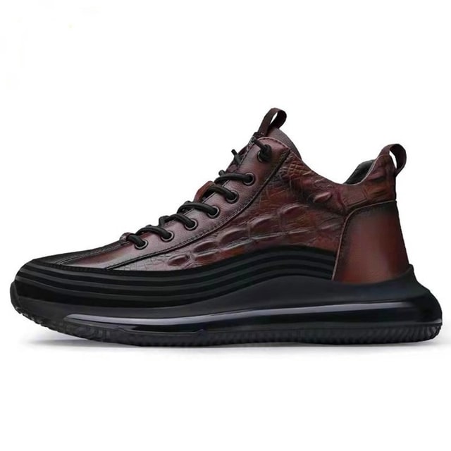 Mens Leather Casual Sneakers Shoes