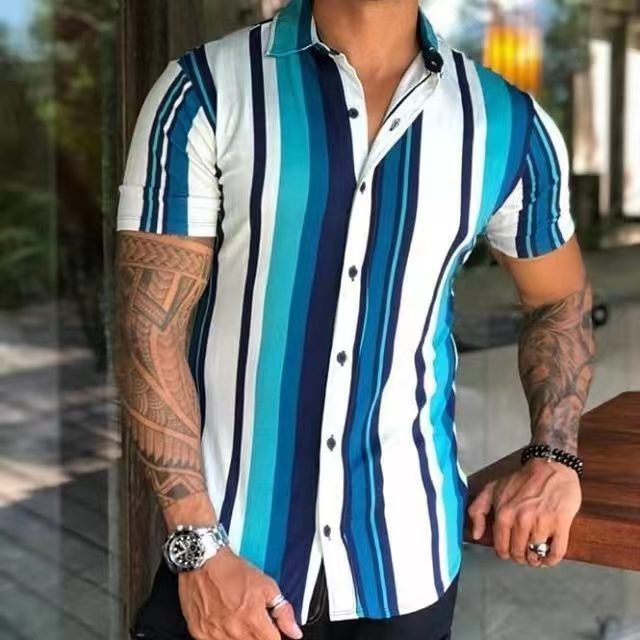 New Men's Fashion Stripes Bbr Shirt