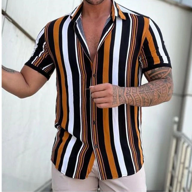 New Men's Fashion Stripes Bbr Shirt