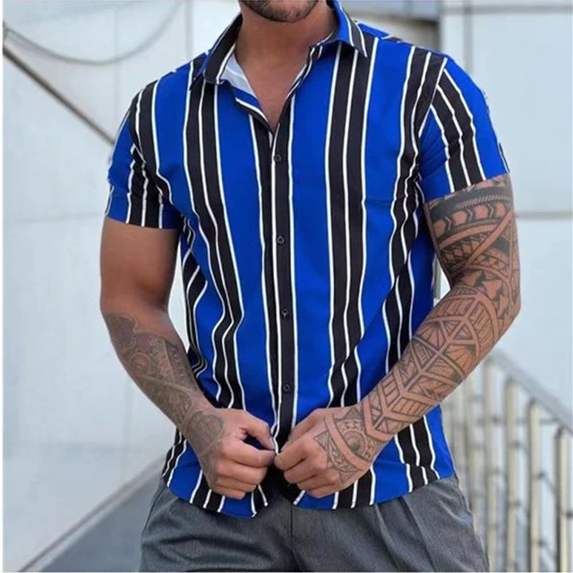 New Men's Fashion Stripes Bbr Shirt