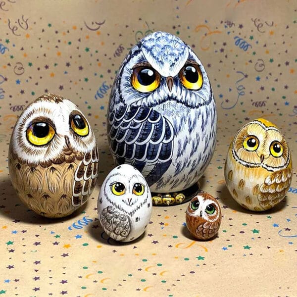 New Owl Nesting Egg Easter Gift