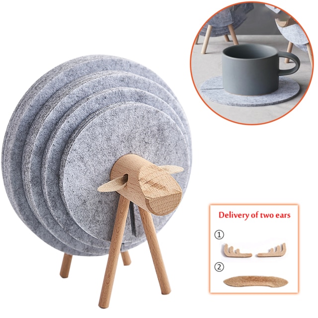 Sheep Shape Anti Slip Cup Pads