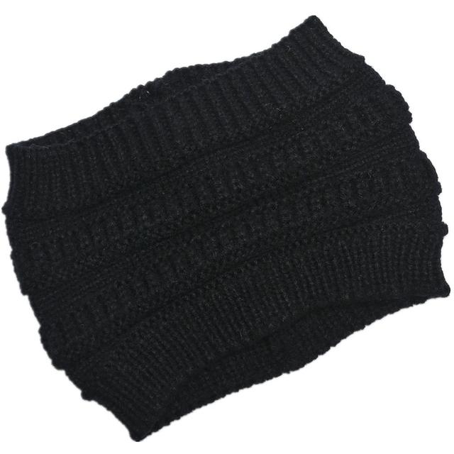 Knitted Woolen Ponytail Hat