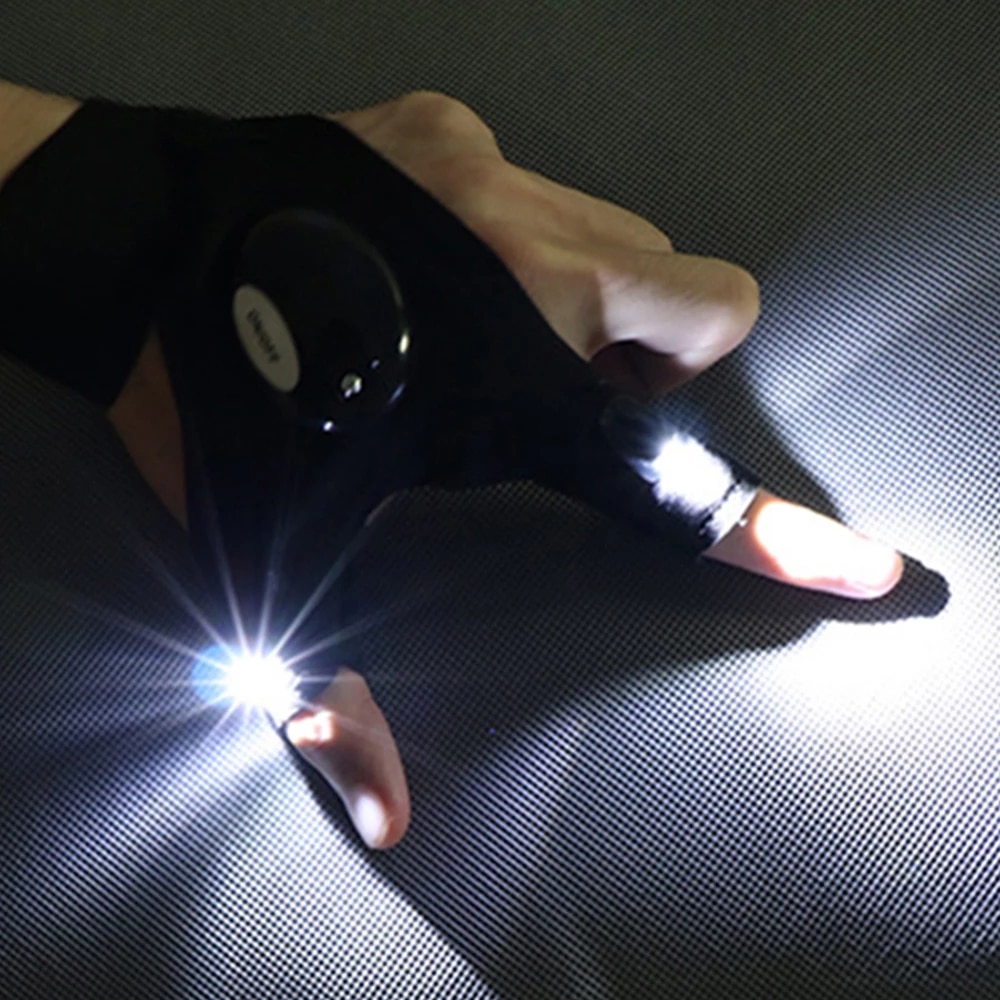 LED Gloves with Waterproof Lights