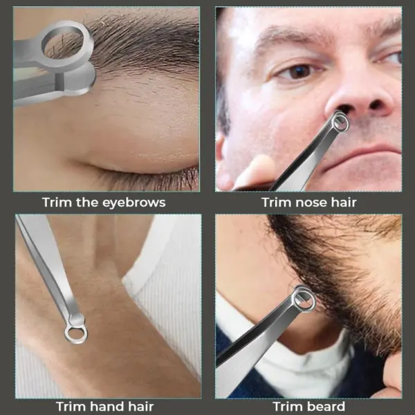 Multifunction Round-Tipped Nose Hair Trimming Tweezers