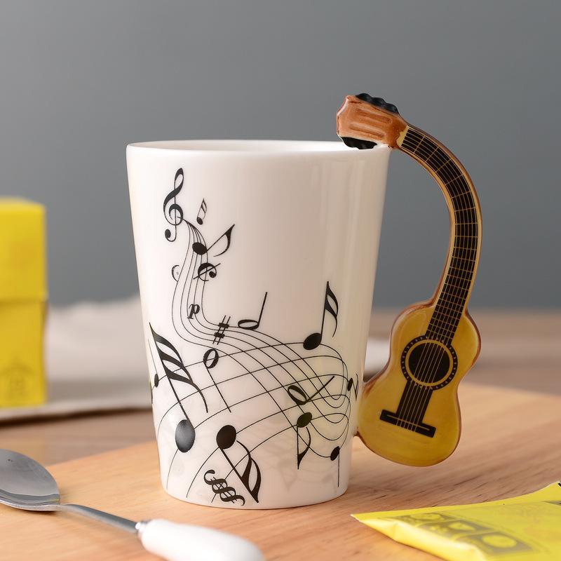 Novelty Guitar Ceramic Mug