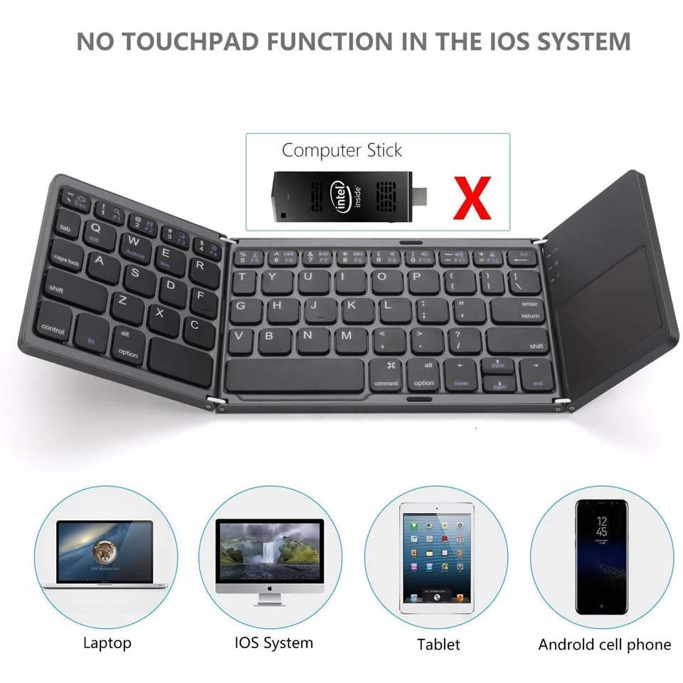 Foldable Mini Keypad With Bluetooth