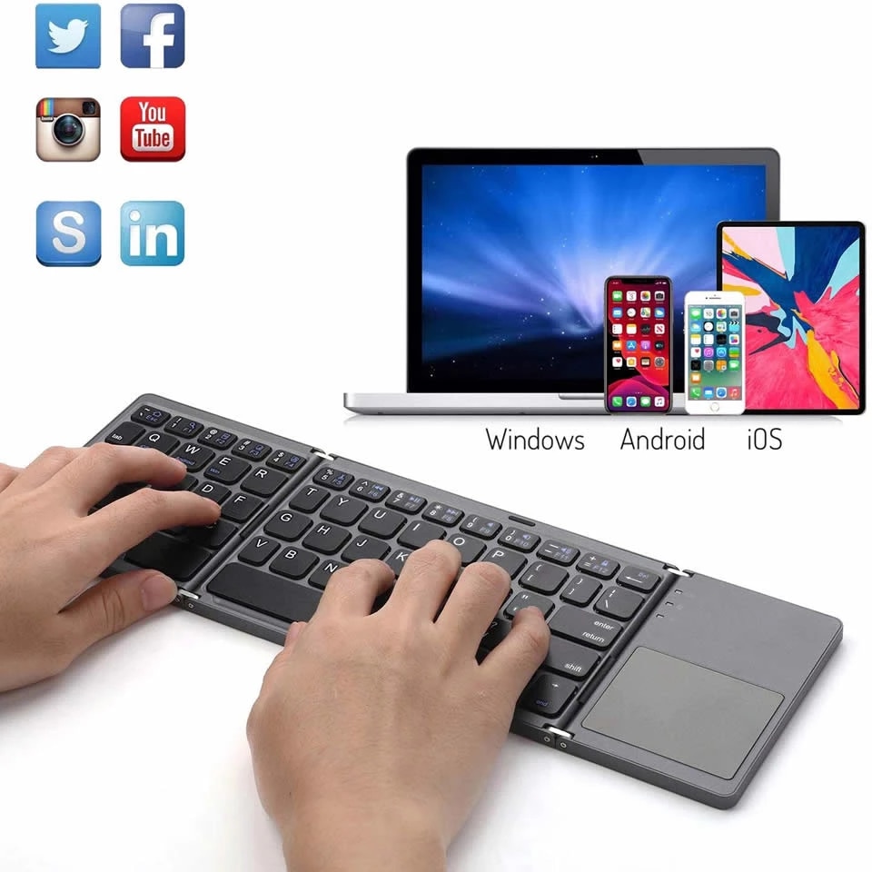 Foldable Mini Keypad With Bluetooth