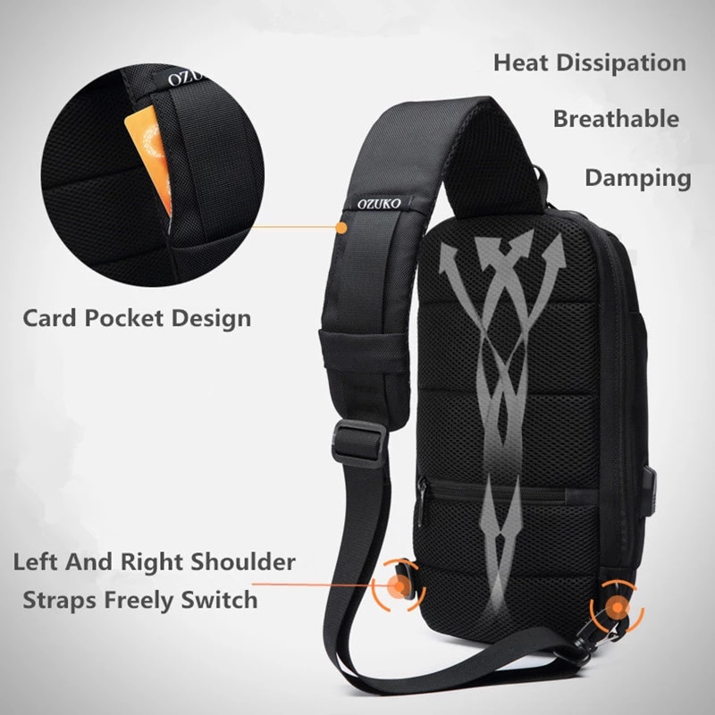 USB Anti Theft Sling Backpack