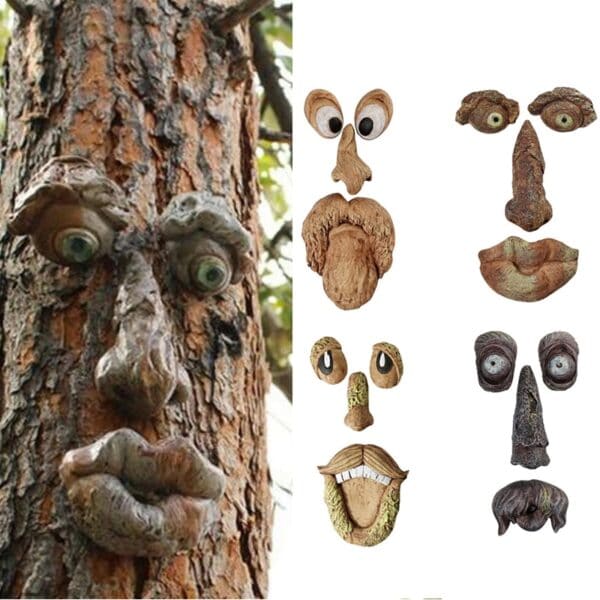 Old Man Tree Face Decoration