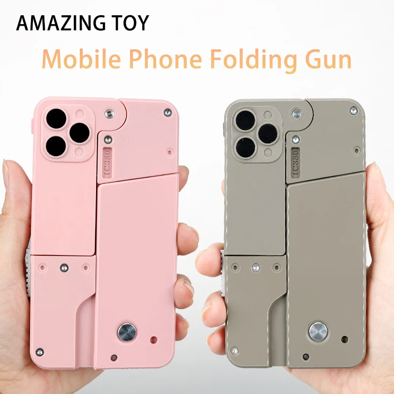 New Creative Foldable Phone Shape Pistol Nerf Toy Gun