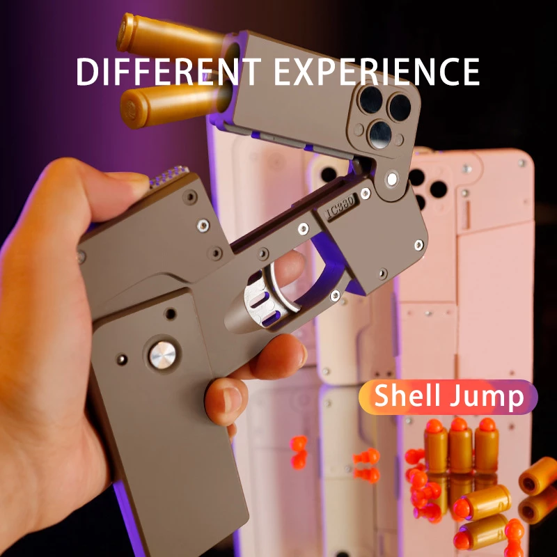 New Creative Foldable Phone Shape Pistol Nerf Toy Gun