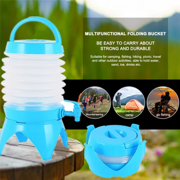 Telescopic Water Bucket with Rack