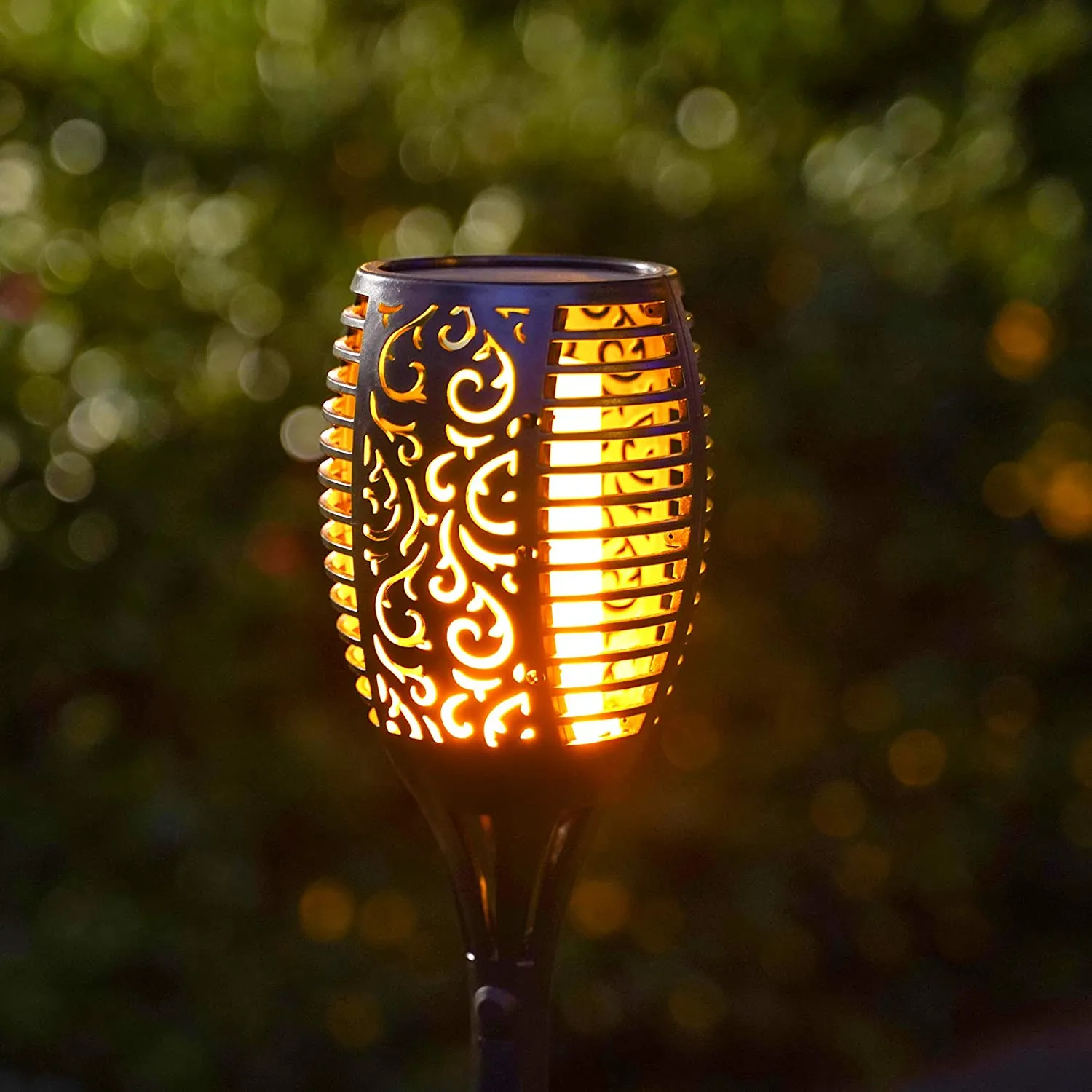 Outdoor Solar Flame Torch Lights