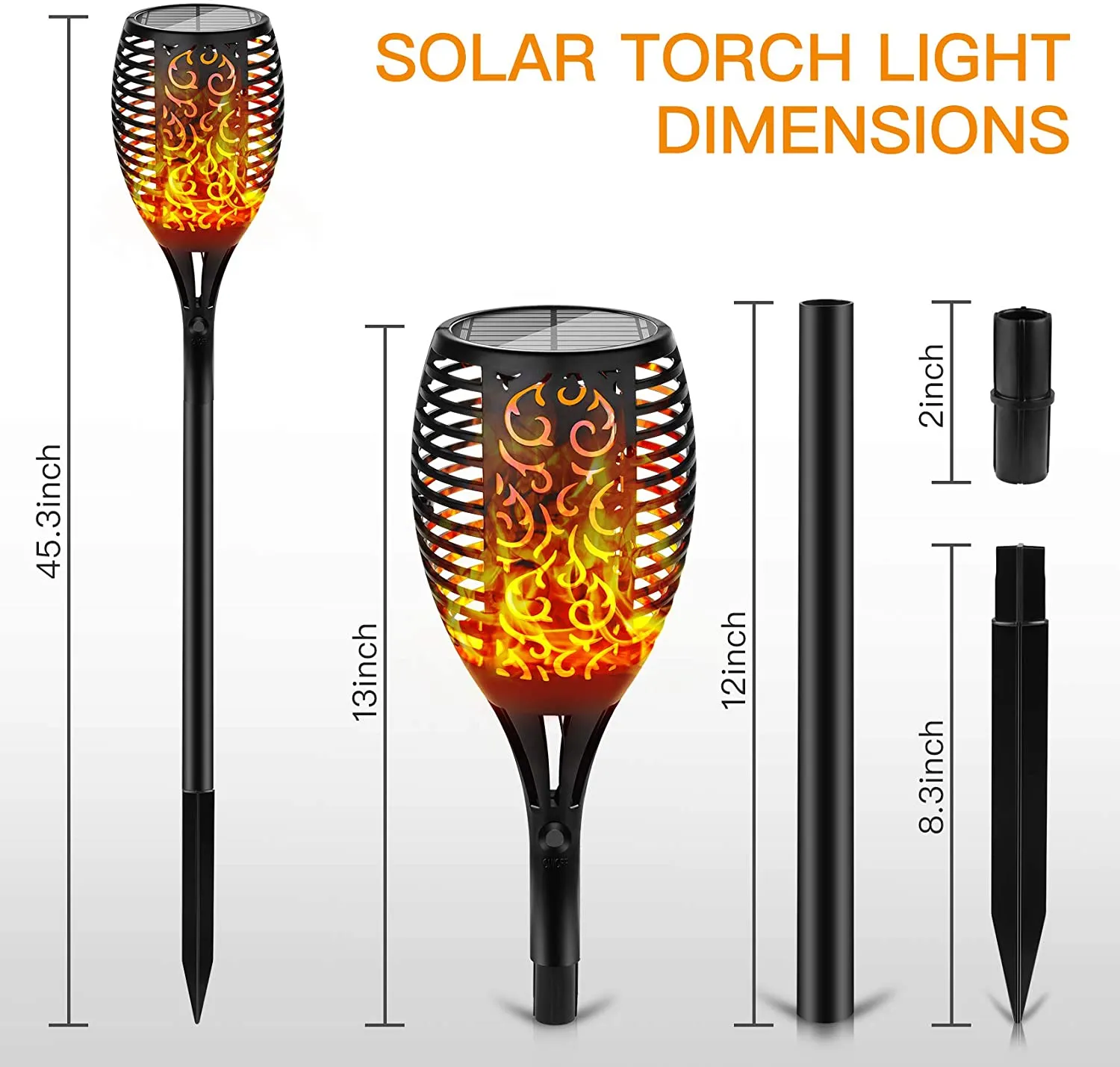 Outdoor Solar Flame Torch Lights