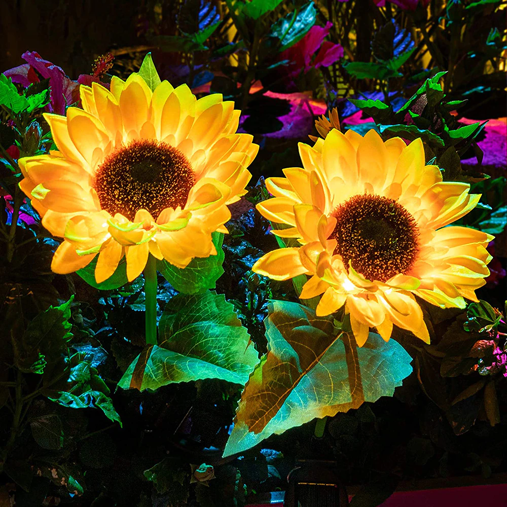 Outdoor Solar Garden Sunflower Lights