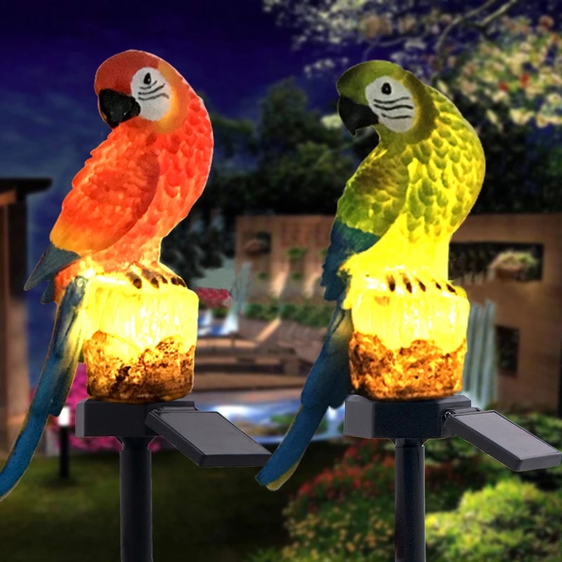 Outdoor Waterproof Parrot Solar Garden Stakes