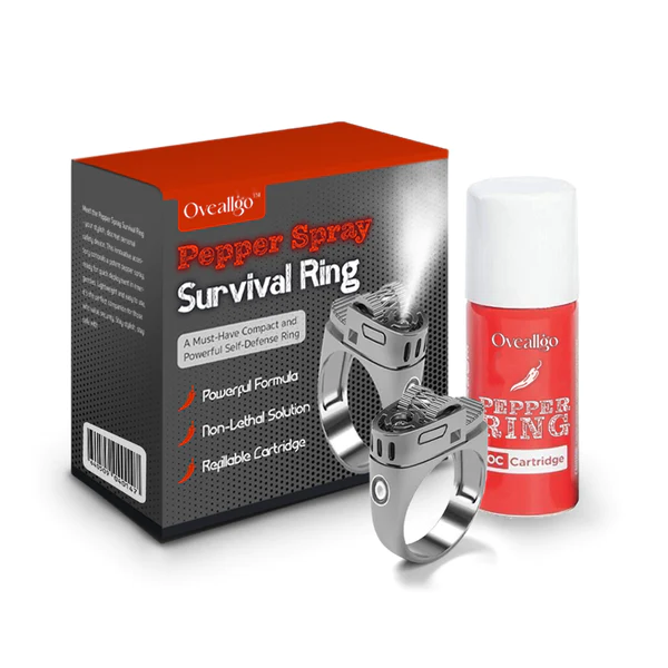 Oveallgo Defense Pepper Spray Survival Ring