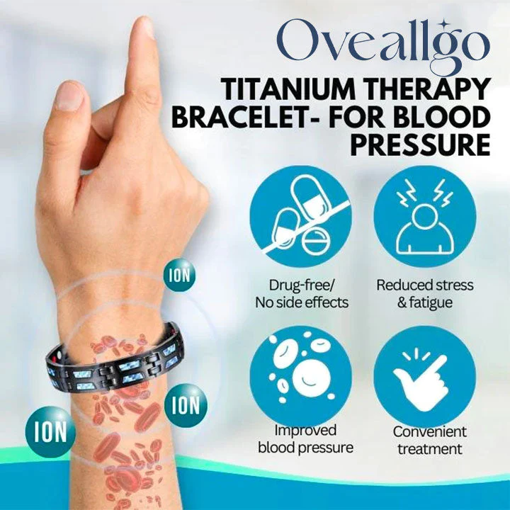 Oveallgo Titanium Therapy Bracelet  for Blood Pressure