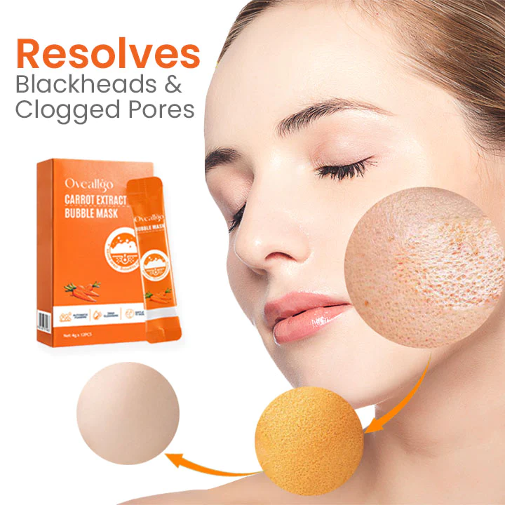 Oveallgo Carrot Pore Purifying Bubble Mask