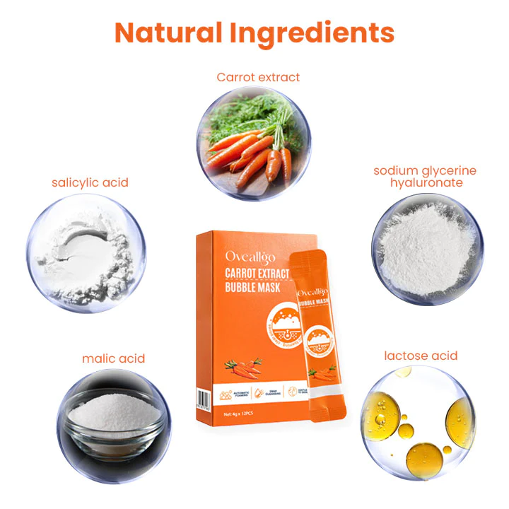 Oveallgo Carrot Pore Purifying Bubble Mask