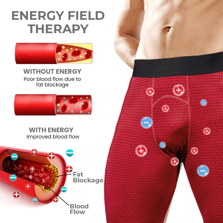 Sugoola Men IONIC Energy Field Therapy Mag Compression Shorts