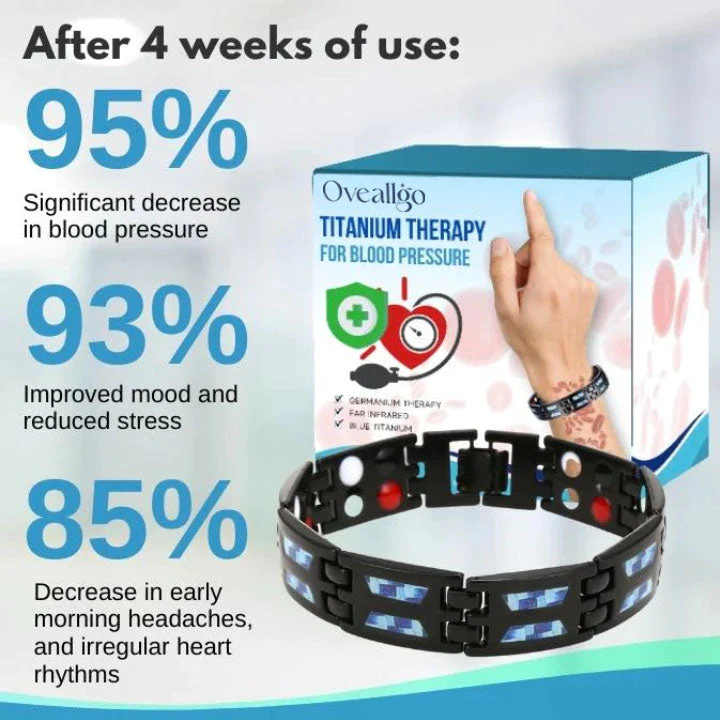 Oveallgo Titanium Therapy Bracelet  for Blood Pressure