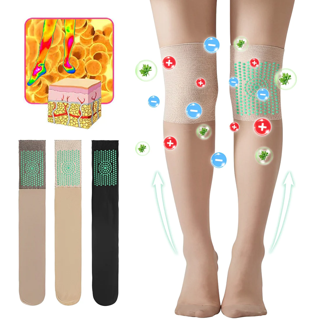 Biancat IonicWell Infrared Lymphatic Cleansing Long Tube Silk Stockings